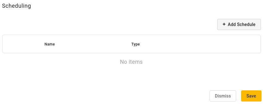 add schedule