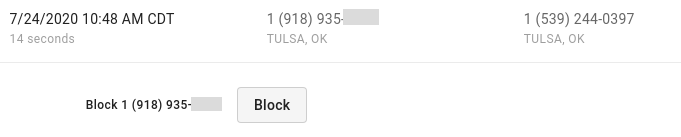 block caller