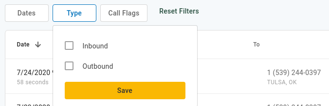 search by type