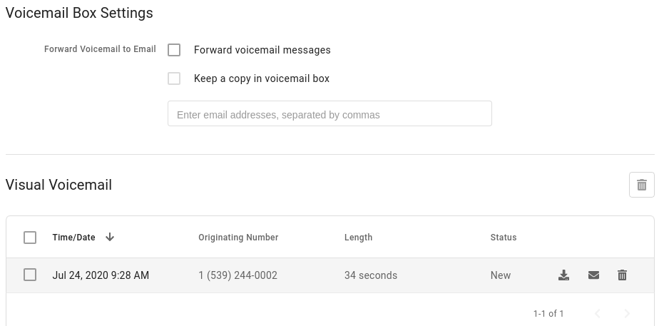 voicemail detail
